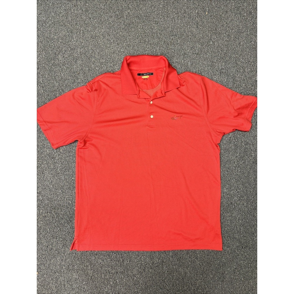 GREG NORMAN Polo Shirt Orange Play Dry Size XL TG Short Sleeve Dad‎
